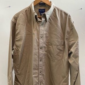 Club Room men’s casual shirt button down collar 100% cotton men’s size XL